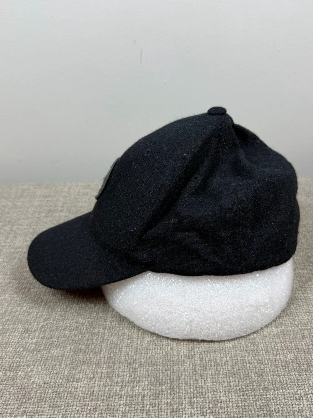 North Face Black Baseball Hat Cap Men's M/L Fitted Wool Fine Alpine Equipment